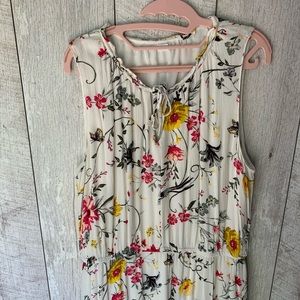 NWOT Old Navy off-white floral print maxi dress